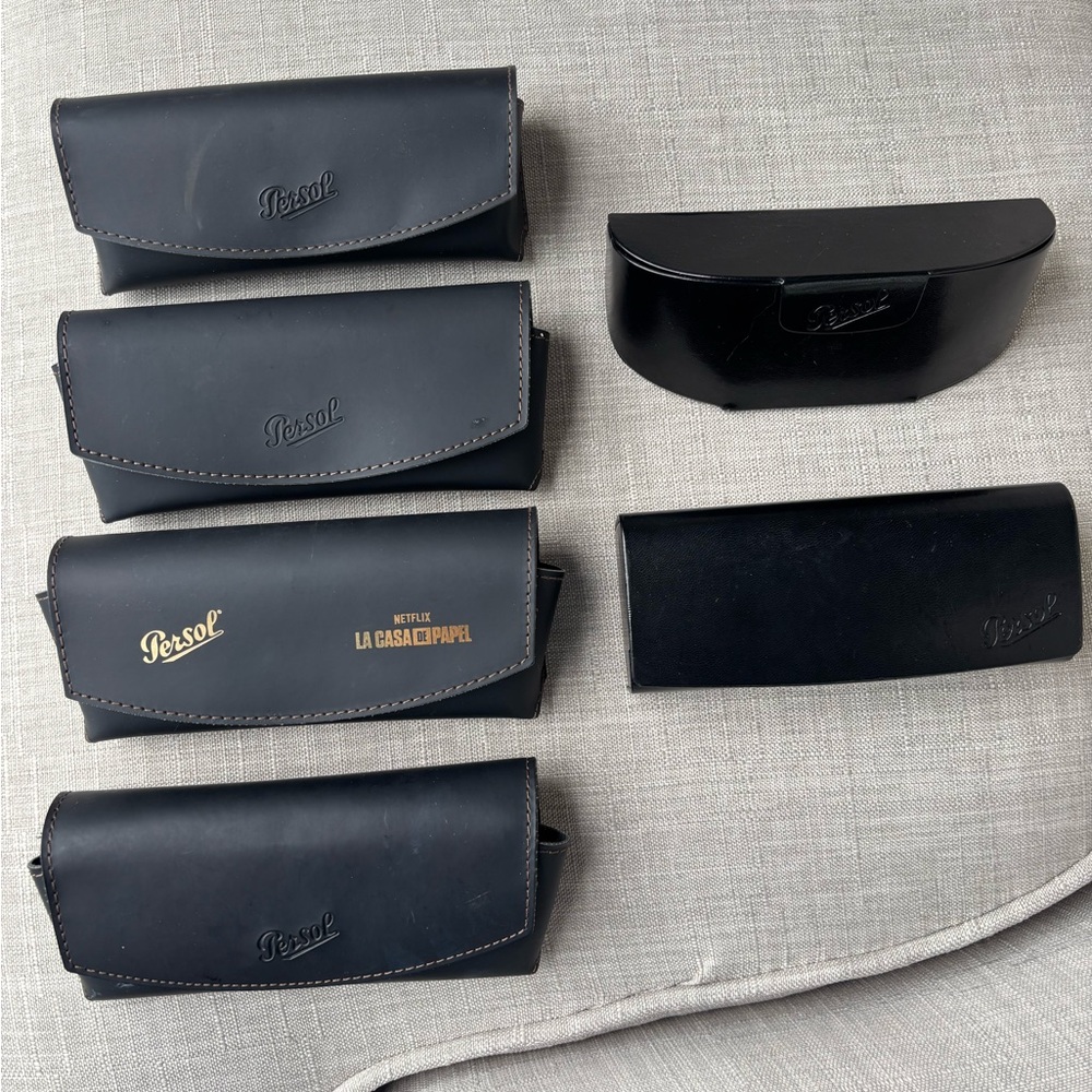 Persol Black Sleek Leather Bags